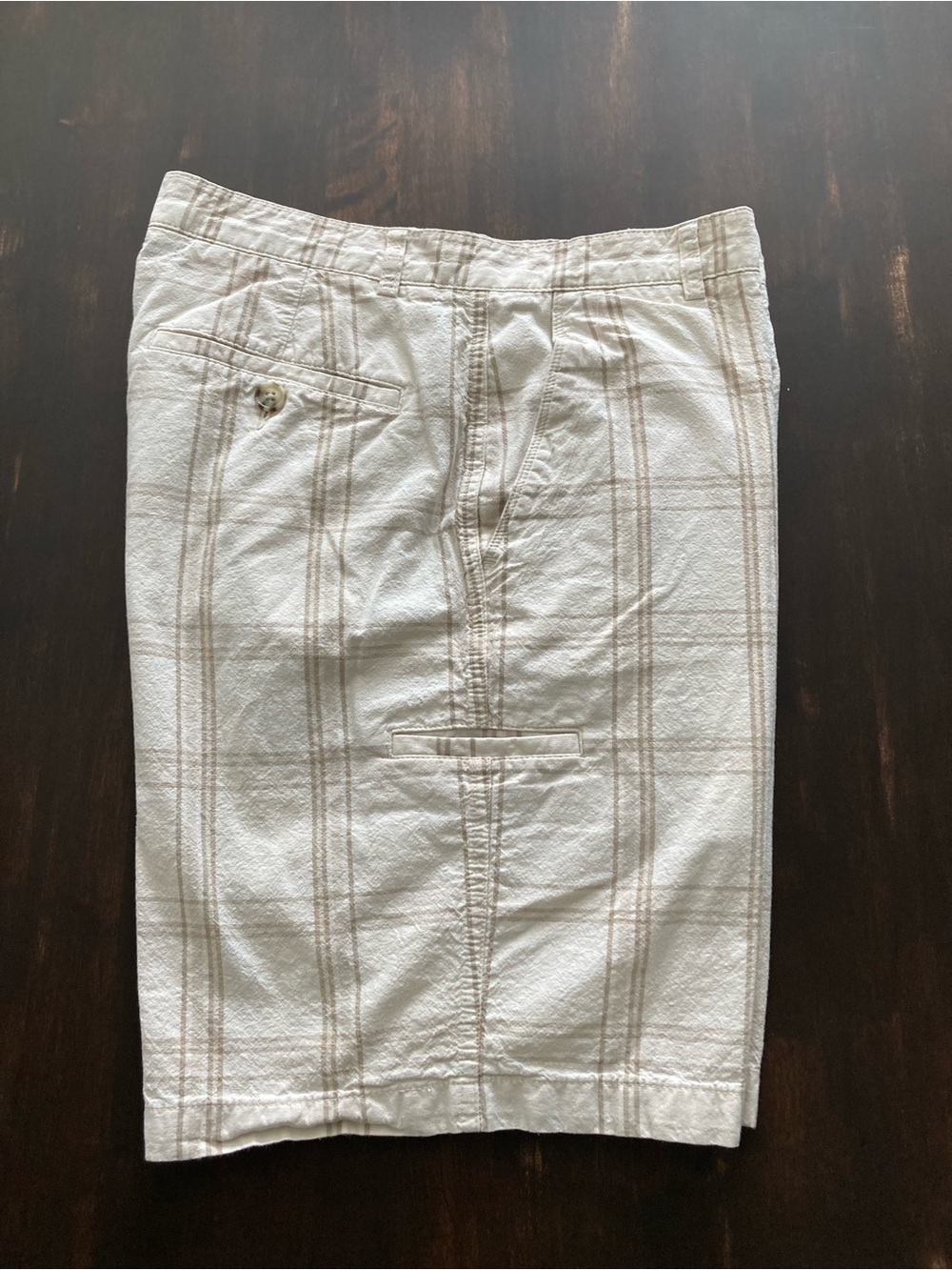 BOCA Classics Beige Plaid Cotton Shorts